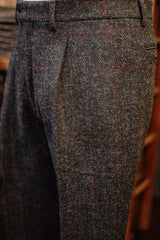 Edison Harris Tweed Trousers - Red Check