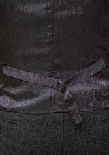 Edison Harris Tweed Waistcoat - Charcoal Herringbone