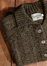 Frances Ladies Lambswool Cardigan - Pine Green
