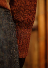 Frances Ladies Lambswool Cardigan - Rust