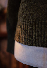 Mawson Lambs Wool Sweater - Pine Shadow