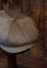 Regent Baker Boy - (Narrow Width) Summer Silk - Grey Herringbone