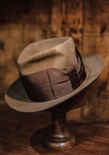 Reuben High Crown Fedora - Light Brown