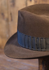 Wellsburg Fedora - Brown With Pleated Ribbon