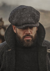 Fulton Baker Boy - (Mid-Width) Black Grain Donegal Tweed