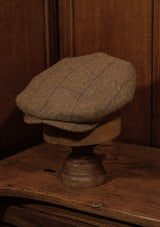 Regency 50 Pence Flat Cap - Oak Harris Tweed