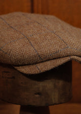 Regency 50 Pence Flat Cap - Oak Harris Tweed