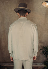 Jardin Linen Over Shirt - Aloe Green