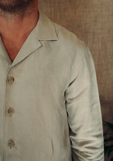 Jardin Linen Over Shirt - Aloe Green