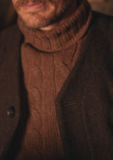 Anderson Cable Knit Super-soft Lambswool Sweater - Rusted Wilds