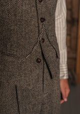 Bailey Harris Tweed Waistcoat - Old Oak Herringbone
