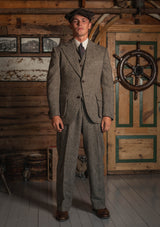 Bailey Harris Tweed Waistcoat - Old Oak Herringbone