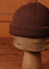 Lambswool Beanie Hat - Smoked Cedar