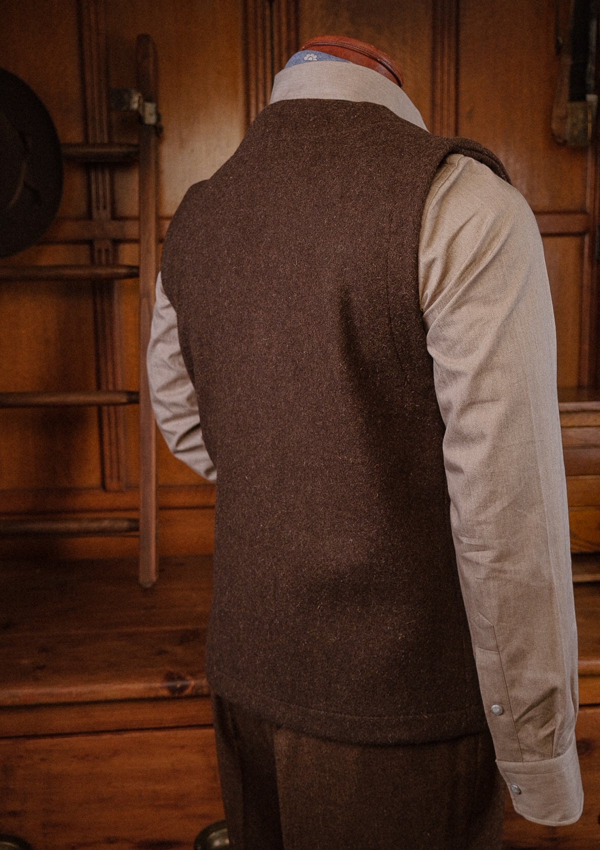 Ellison Pure Wool Waistcoat - Hickory Brown