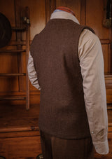 Ellison Pure Wool Waistcoat - Hickory Brown