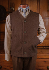 Ellison Pure Wool Waistcoat - Hickory Brown