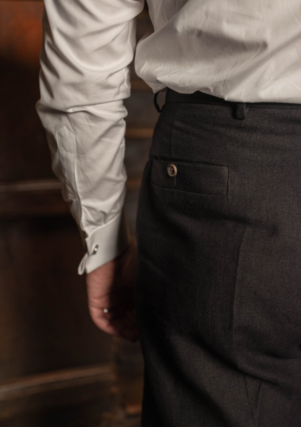Hawthorne Clark Trousers - Farriers Black Linen
