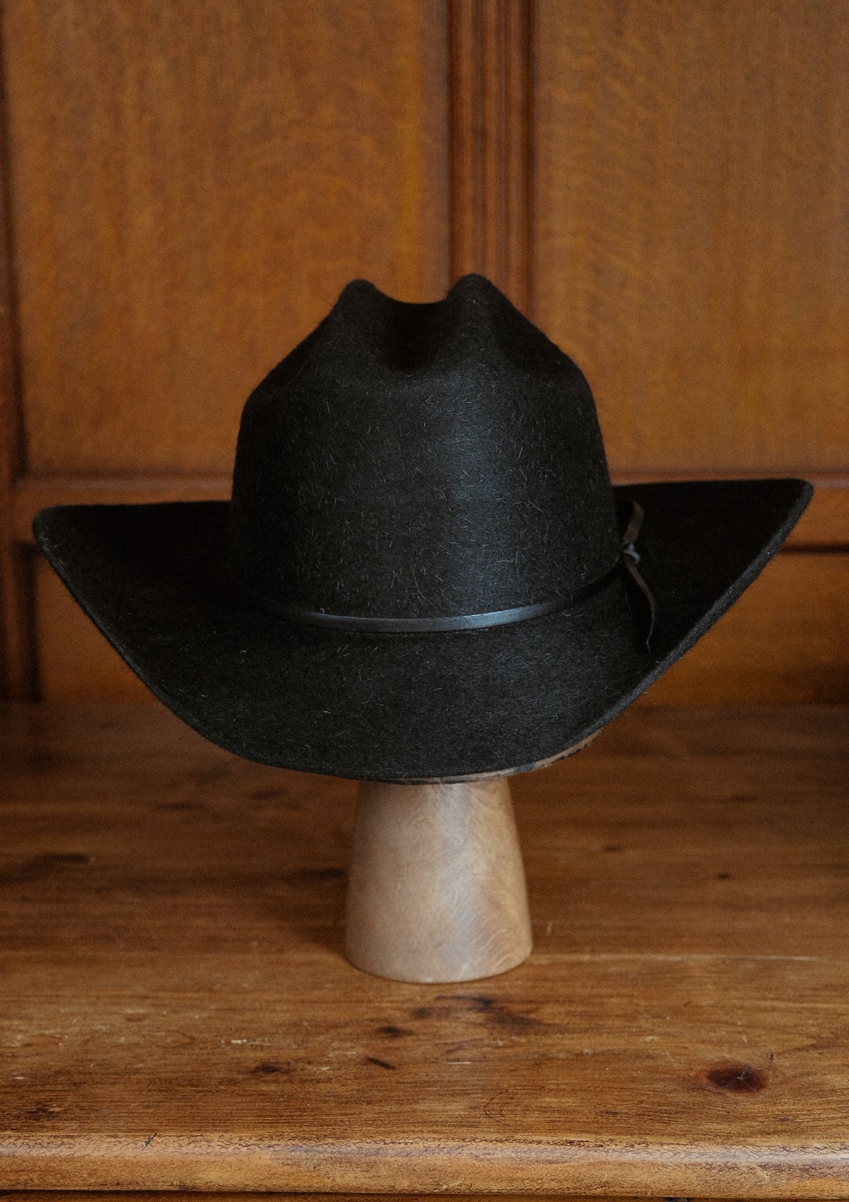 Cattleman Hat - Black Fur Felt