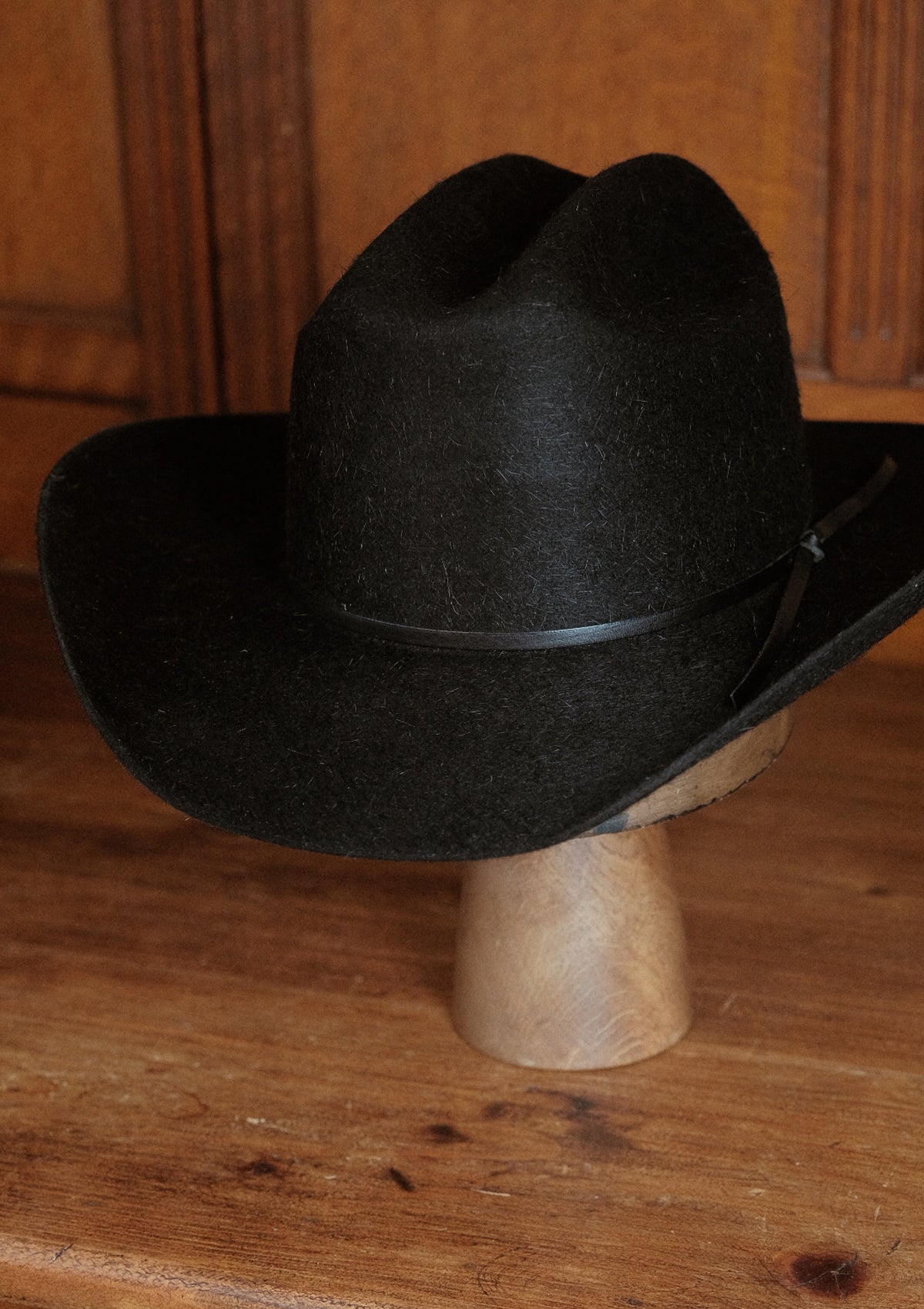 Cattleman Hat - Black Fur Felt