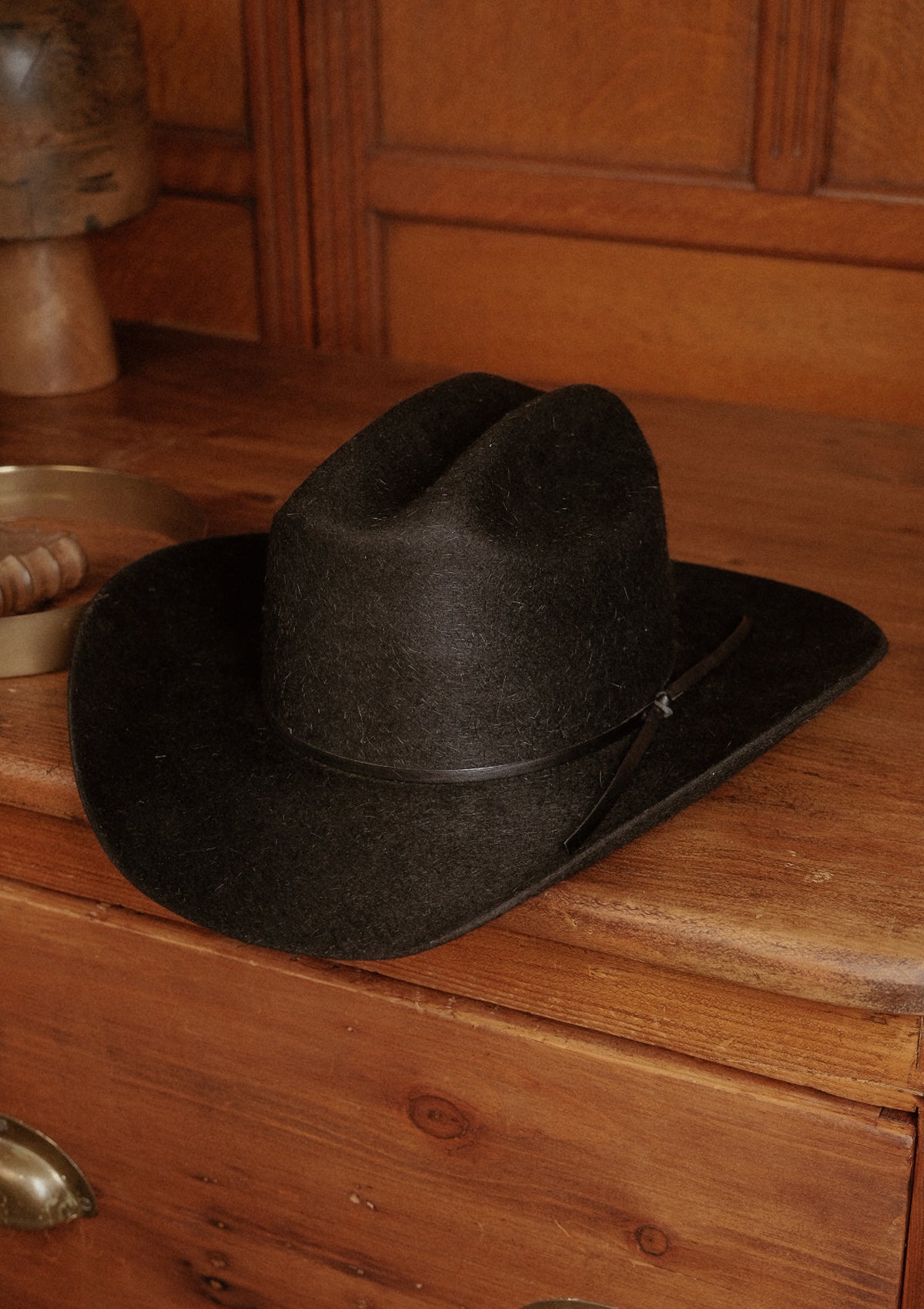 Cattleman Hat - Black Fur Felt