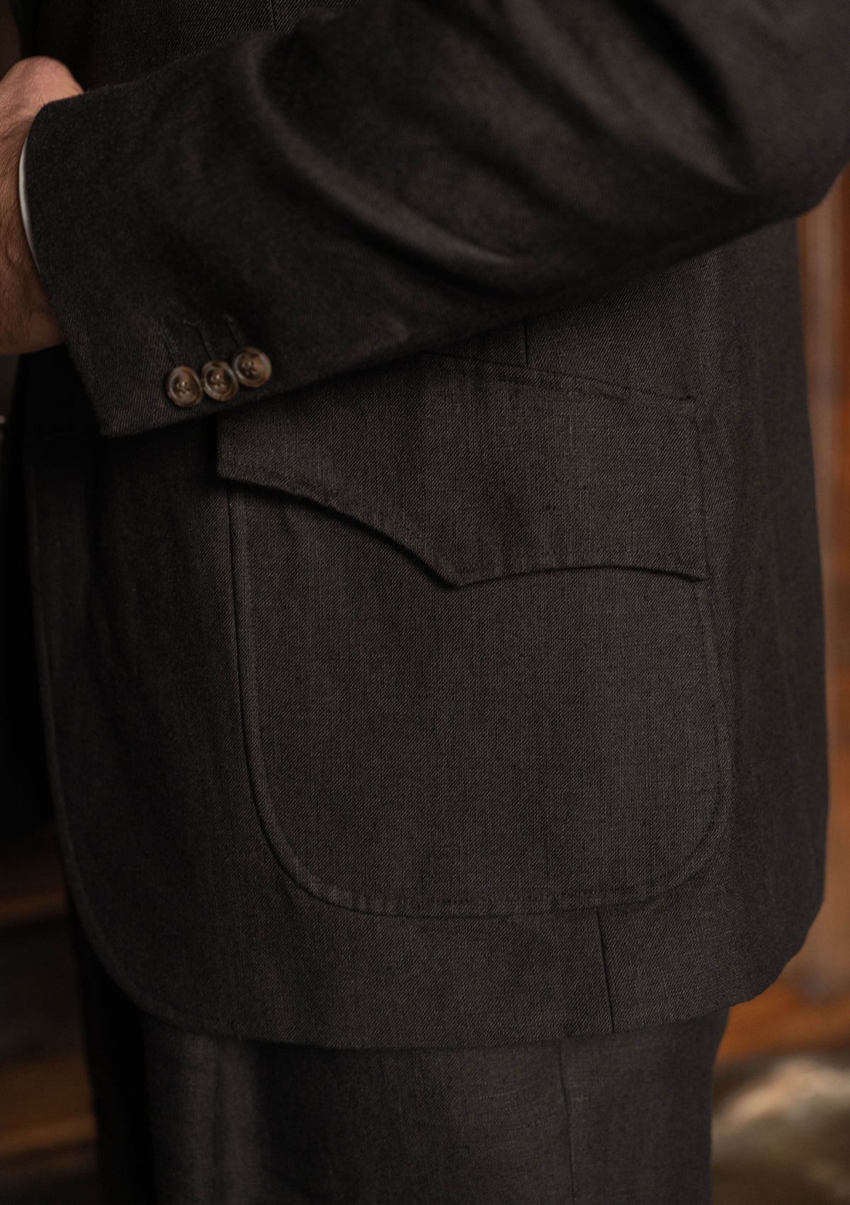 Hawthorne Jacket - Farriers Black Linen
