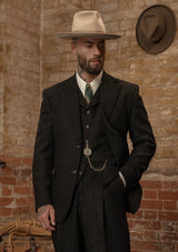 Coleman Harris Tweed Jacket - Black w/ White Fleck