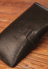 Saddle Leather Glasses Case - Black