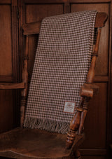 Super-soft Merino Wool Throw - Buff Houndstooth