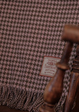 Super-soft Merino Wool Throw - Buff Houndstooth