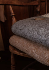 Super-soft Wool Throw - Brown