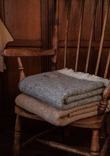 Super-soft Wool Throw - Brown