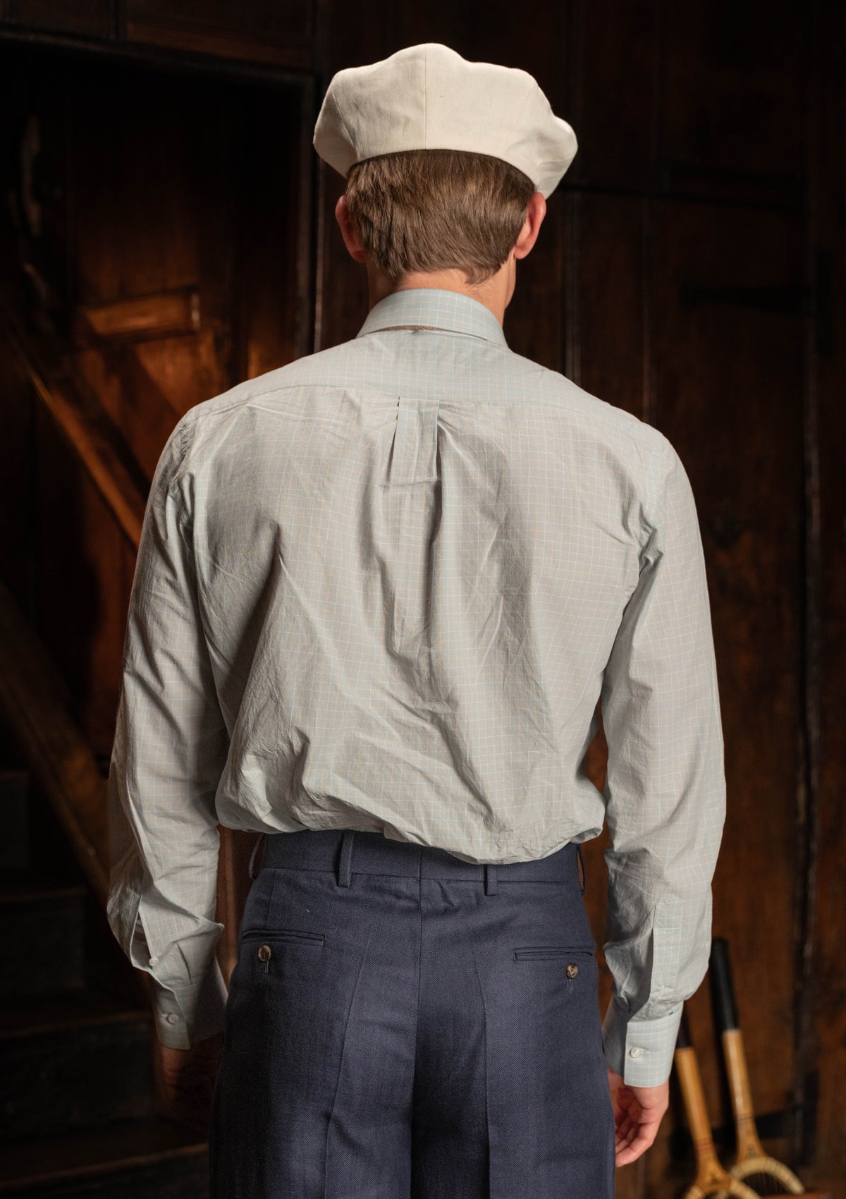 Spearpoint Japanese Cotton Shirt - Sky Check