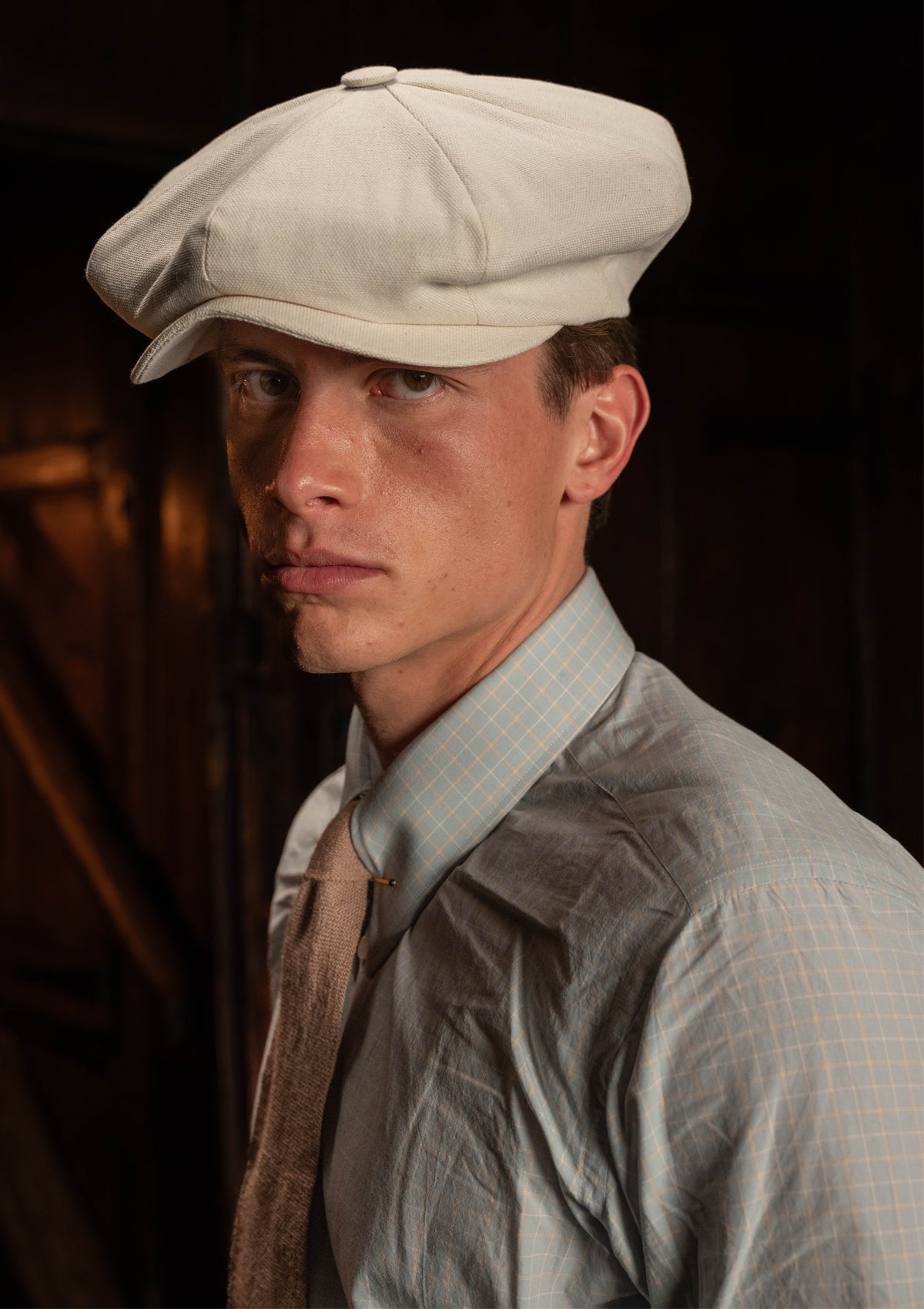 Spearpoint Japanese Cotton Shirt - Sky Check