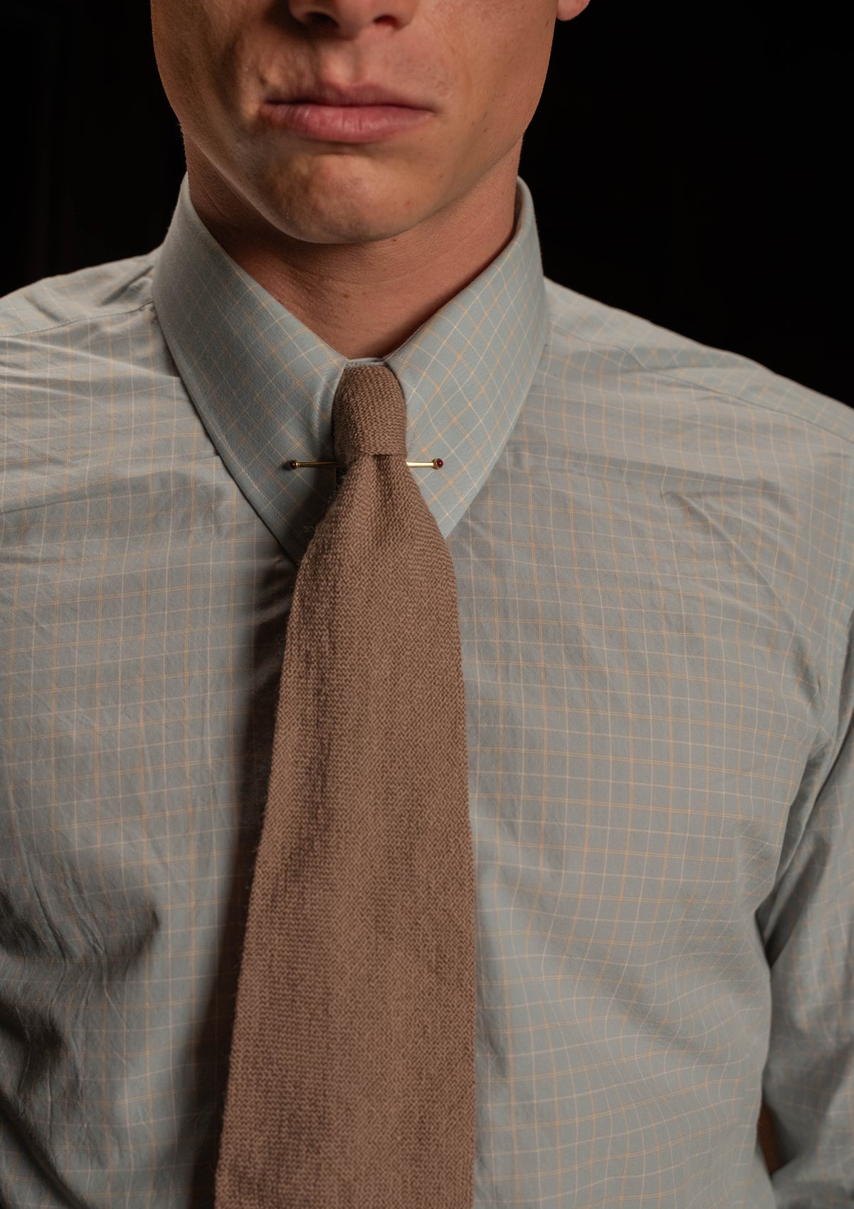 Spearpoint Japanese Cotton Shirt - Sky Check