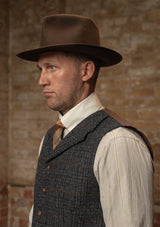 Bailey Harris Tweed Waistcoat - Atlantic Blue Check