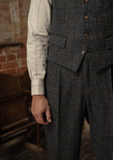 Bailey Harris Tweed Waistcoat - Atlantic Blue Check