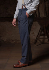 Coleman Classic Trouser - Navy Fleck Hopsack