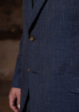 Coleman Jacket - Navy Fleck Hopsack