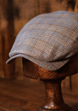 Geary Flat Cap - Light Blue Windowpane Check