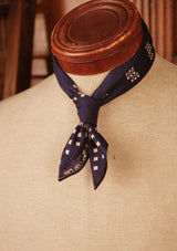 Navy 100% Selvedge Cotton Bandana - #5