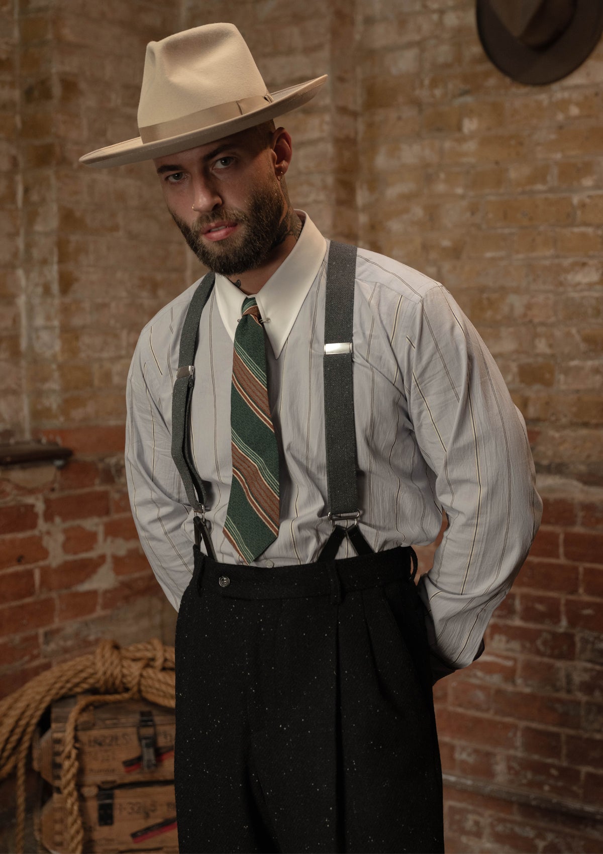 Spearpoint Japanese Cotton Shirt - Blue Stripe