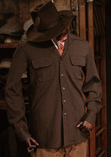 Connell Super-soft Cotton Board Shirt - Peat Brown