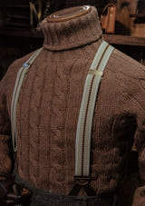 Button Braces w/ Gold Brass Fittings - Saddle Stitch