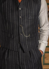 The Broadway Suit - Atlantic Chalk Stripe