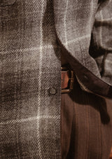 Brower Harris Tweed Overshirt - Charcoal Tartan