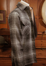 Brower Harris Tweed Overshirt - Charcoal Tartan