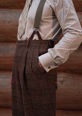 Brockman Harris Tweed Clark Trouser - Autumn Leaf Check