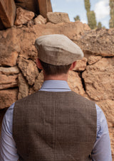 Brockman Waistcoat - Dark Brown Prince Of Wales Check