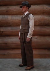 Brockman Harris Tweed Waistcoat - Autumn Leaf Check