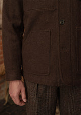 Chore Pure Wool Jacket - Hickory Brown